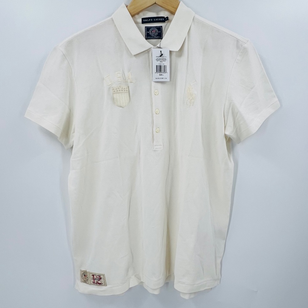 Ralph Lauren Olympic Team Polo L NWT Embroidered Pony USA Logo Relaxed Cotton